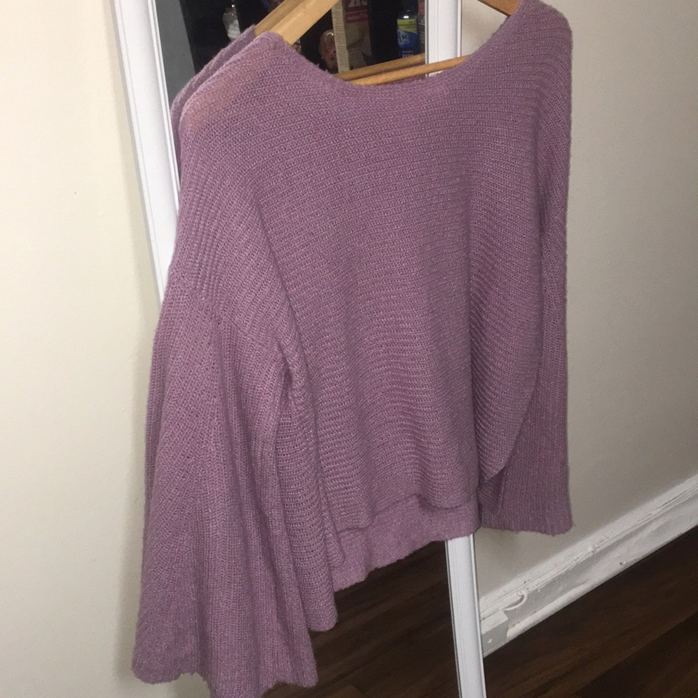 Lavender sweater with Bell sleeves